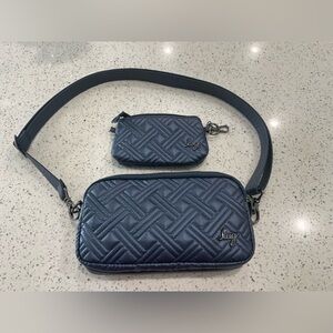 NWOT Lug Coupe XL  Convertible Crossbody Belt Bag & Metro XL Pouch Blue